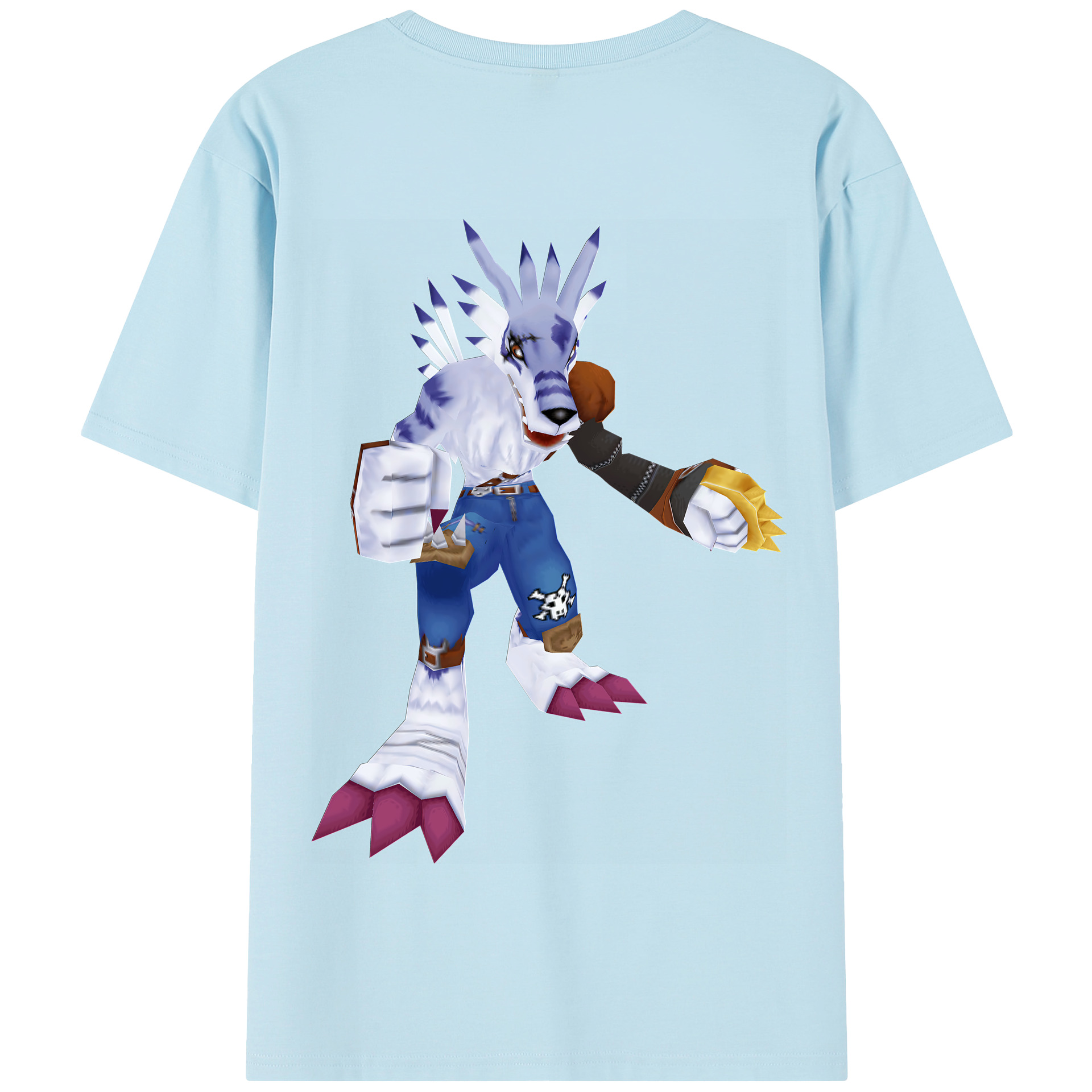 （画像用） Digimon デジタルモンスター/デジモン 綿100％半袖Tシャツ（背面プリント）